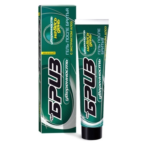 БРИЗ Гель п\бритья 75 мл Уверенность с алоэ фото 1