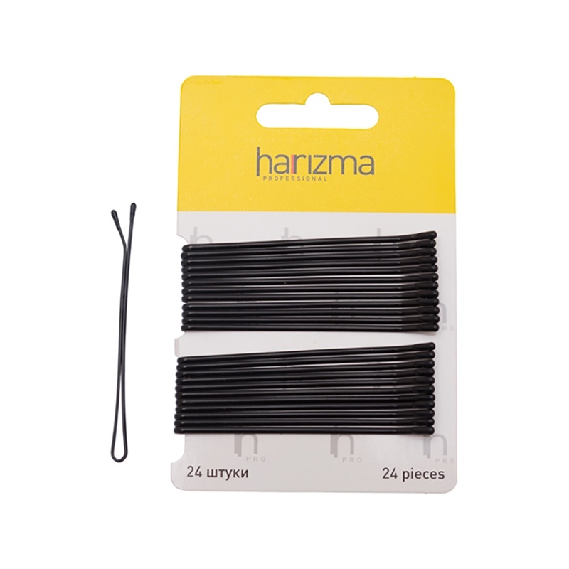 HAR 10539-15 Невидимки прямые черн. 70мм 24шт. фото 1