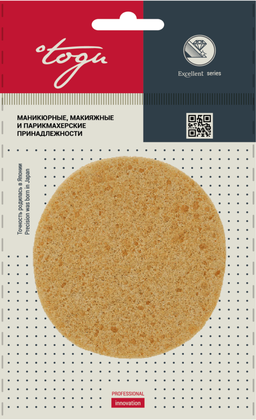 TOGU 2917 Спонж натур.круглый вискоза 75мм фото 1