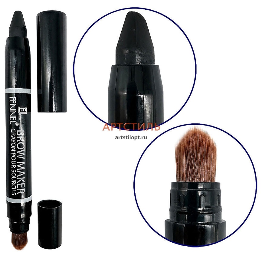 FL 2342 №1 Кар-ш-крем д/моделир.бров.+щетка черный АКЦИЯ+ фото 1