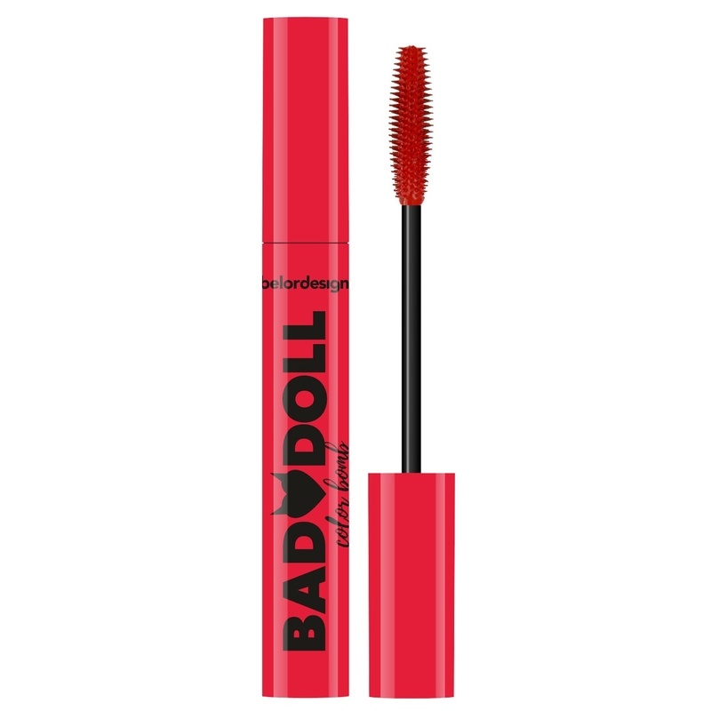 БЕЛ ДИЗ Тушь д/ресн Bad Doll Объемная красная фото 1
