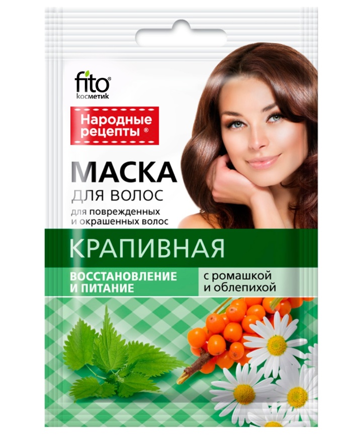 НР Маска д/вол.30мл Крапива+облеп.+ром. фото 1