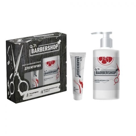 ПН №1300 Q.P.BARBERSHOP Алоэ/Грейпфрут (ш-нь 320+гель д/бр 100) фото 1
