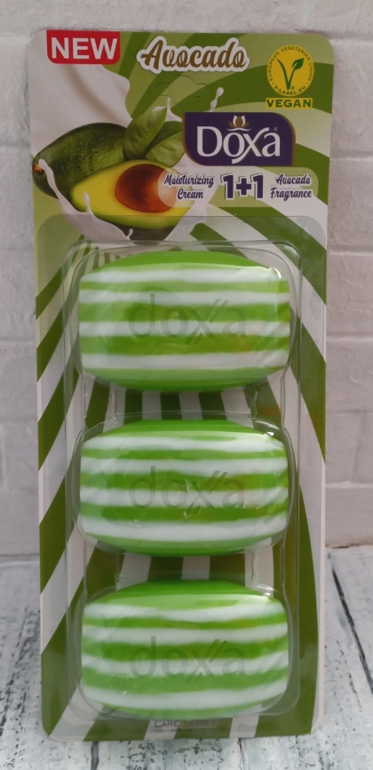 DOXA Мыло туалет.1+1 Care с увл.кремом 3х90г Авокадо фото 1