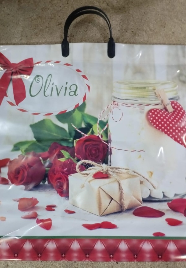 Пакет с пласт.ручк.больш.40*40 ОЛИВА (10) фото 1