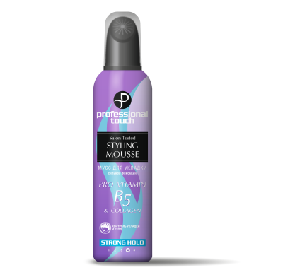 Prof Touch Мусс д/волос 150мл Pro vitamin B5 & Collagen сильн.фикс. фото 1