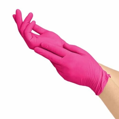 mediOk.Перчатки нитрил н/о Розовый 100шт.S. фото 1