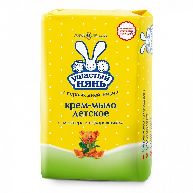 УШАСТ. НЯНЬ Крем-мыло Алоэ 90г фото 1