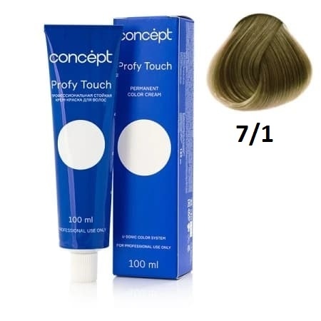 C-PT PROFY Touch Кр-краска 7.1 Пепел.св.-русый 100мл фото 1