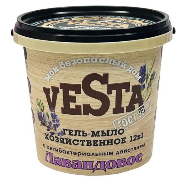 Веста Мыло-гель хоз.1000мл 88% Лавандовое фото 1