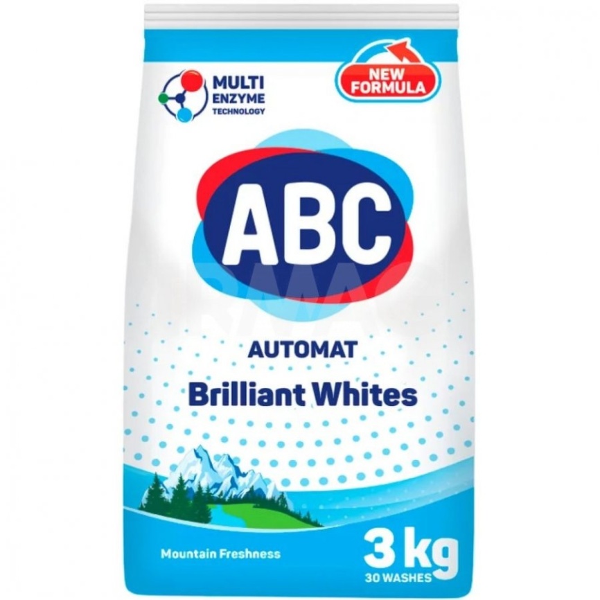 АВС Порошок Горная свежесть д/белого 3кг. фото 1