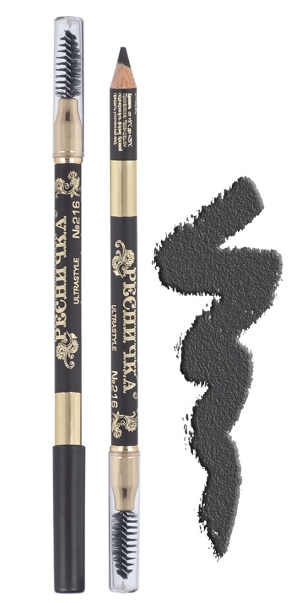 Ресничка Кар-ш д/бровей Пудровый №216 черный фото 1