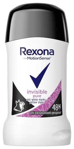 РЕКСОНА дез стик жен 40г Invisible pure фото 1
