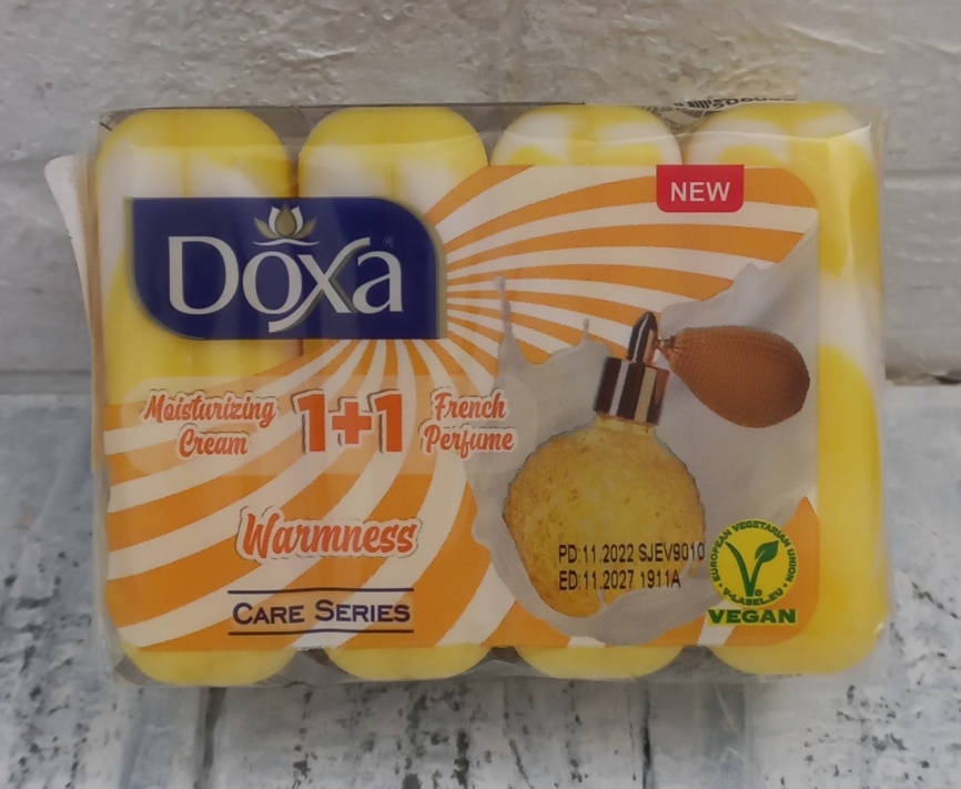 DOXA Мыло туалет.1+1 Care с увл.кремом 4х80г Warmness фото 1