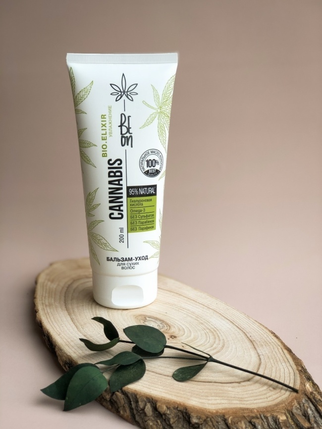 BeOn Hemp Oil Б-м 200мл Укрепл.и Увлажн.д/норм/сух/вол. фото 1