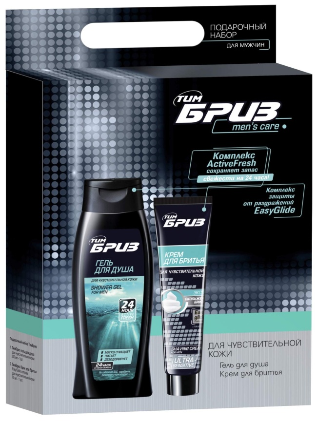 ПН №1078 БРИЗ Easy Glide Д/чувств/к (гель д/д 300+кр д/бр 75) фото 1