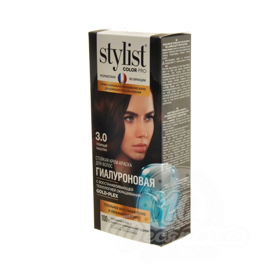 STYLIST Кр-кр Гиалурон.115мл 3.0 Темный каштан фото 1