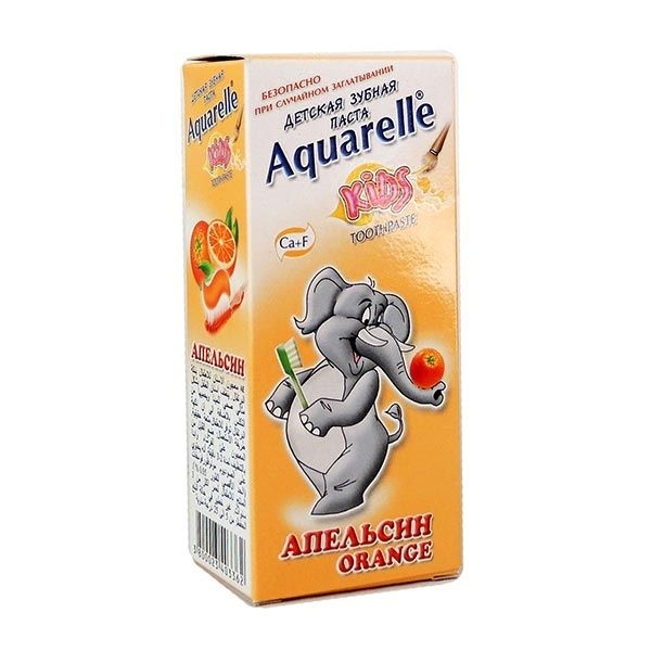 Зубная паста "AQUARELLE KIDS" Апельсин 50мл Болгария фото 1