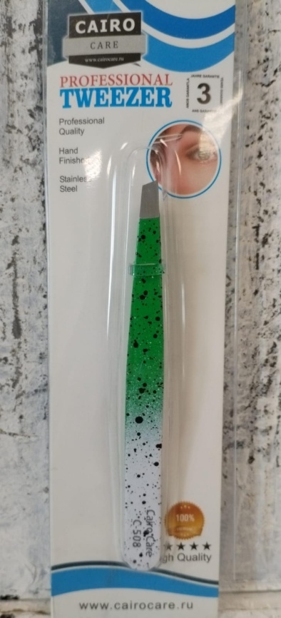 СС  С-508  Пинцет д/бровей скош зеленый фото 1