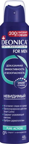 DEONICA Men Дез.спрей 200мл Невидимый фото 1