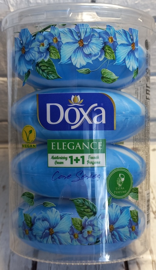 DOXA Мыло туалет.в стакане 2-х цв.4х100г Elegance фото 1
