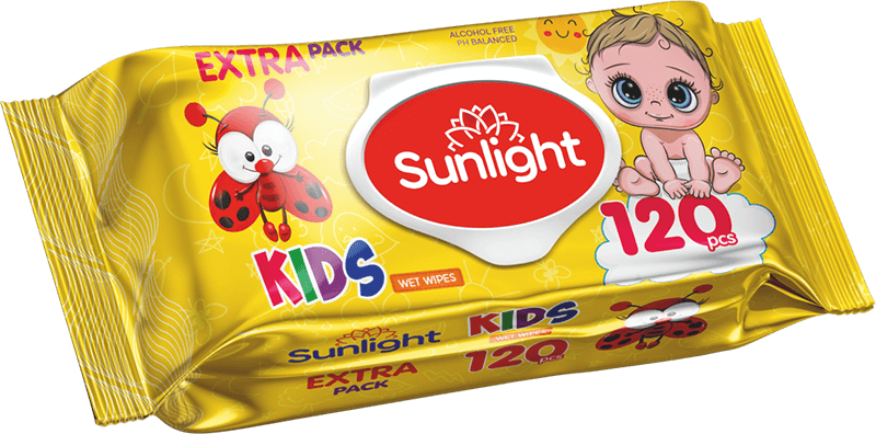 SUNLIGHT BABY Салф.влажн.120шт.Божья коровка (клапан)  фото 1