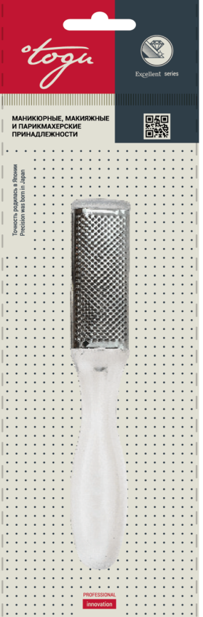 TOGU 3002 Терка педик.д/ног 2-х сторон.прозрачный фото 1