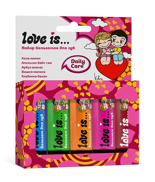 NEW Галант Бальзам д/губ Love is микс (5шт) 4,2г фото 1