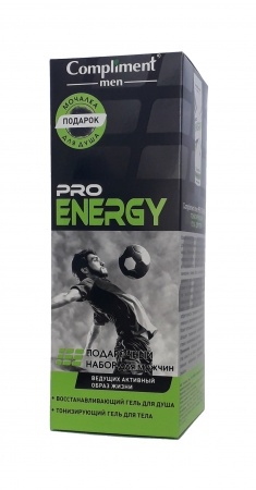 ПН №1940 Compl PRO ENERGY зеленый (гель д/тела 80+гель д/д 250+мочалка) фото 1