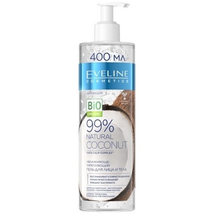 Evel. 99% Гель лицо-тело 3в1 400мл Кокос увл.укр. фото 1