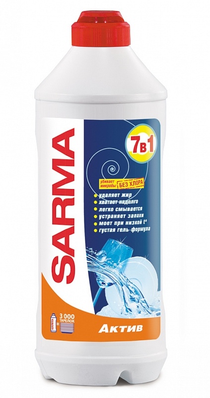 САРМА Гель  Актив д/посуды 500мл антибак фото 1