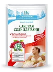 Соль д/ванн Сакская Фитоактивная 500г+30 фото 1