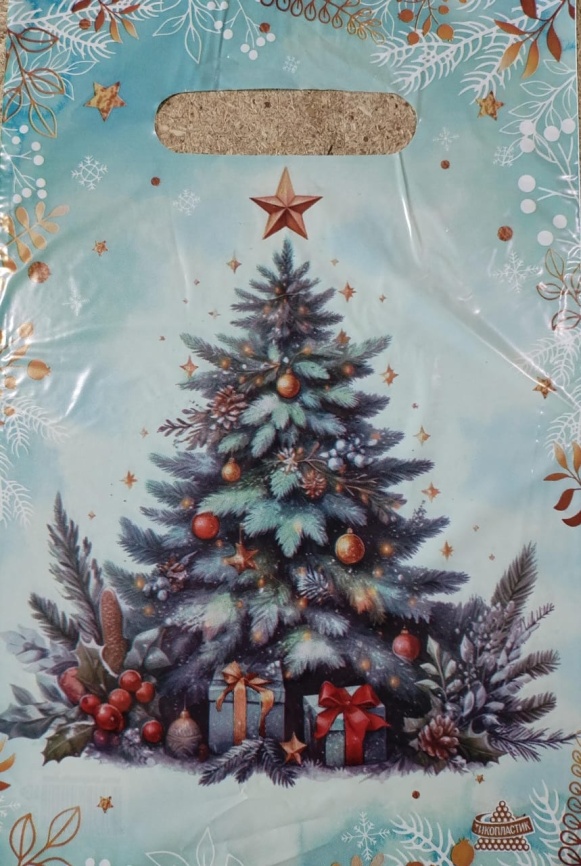 Пакет с вруб.ручк.20х30 Акварель (100) фото 1