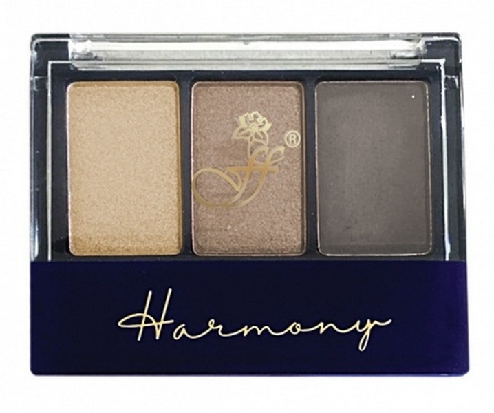 Ffleur E-193 Тени д/век 3-х цв.№3 золото+бл.роз+шоколад фото 1