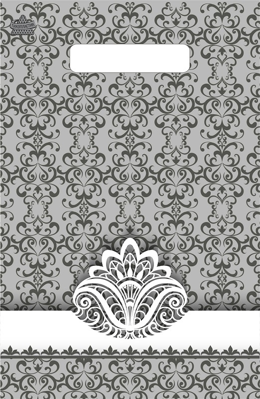 Пакет с вруб.ручк.20х30"ТИКО СЕРЫЙ"(100) фото 1