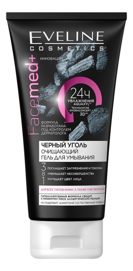ЭВ+ FM Гель очищ.д/умыв.3в1 активир.уголь 150мл фото 1