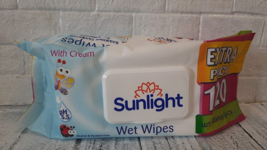 SUNLIGHT BABY Салф.влажн.120шт.Крем (клапан) фото 1