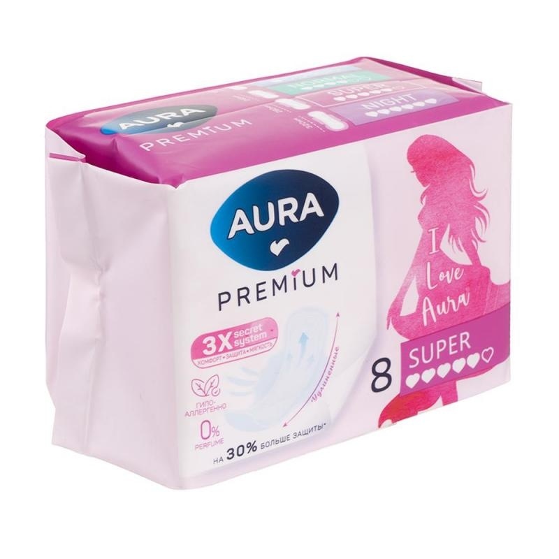 .Аура Premium Прокл.жен.гиг.8шт.SUPER фото 1