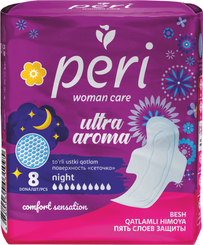 PERI Прокл.гиг.8шт.Ultra Aroma Night сетка фото 1