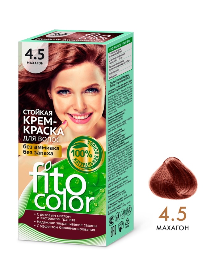 Fitocolor Кр-кр д/вол 115мл 4.5 Махагон фото 1