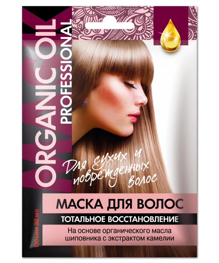 ORGANIC OIL Маска д/в 30мл Тотальное восст. фото 1