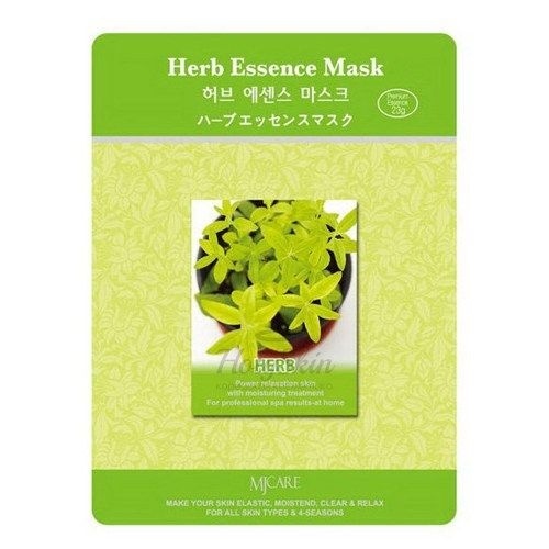 MIJIN Маска-ткань д/л 23г Экстракты Трав д/пробл.кожи фото 1