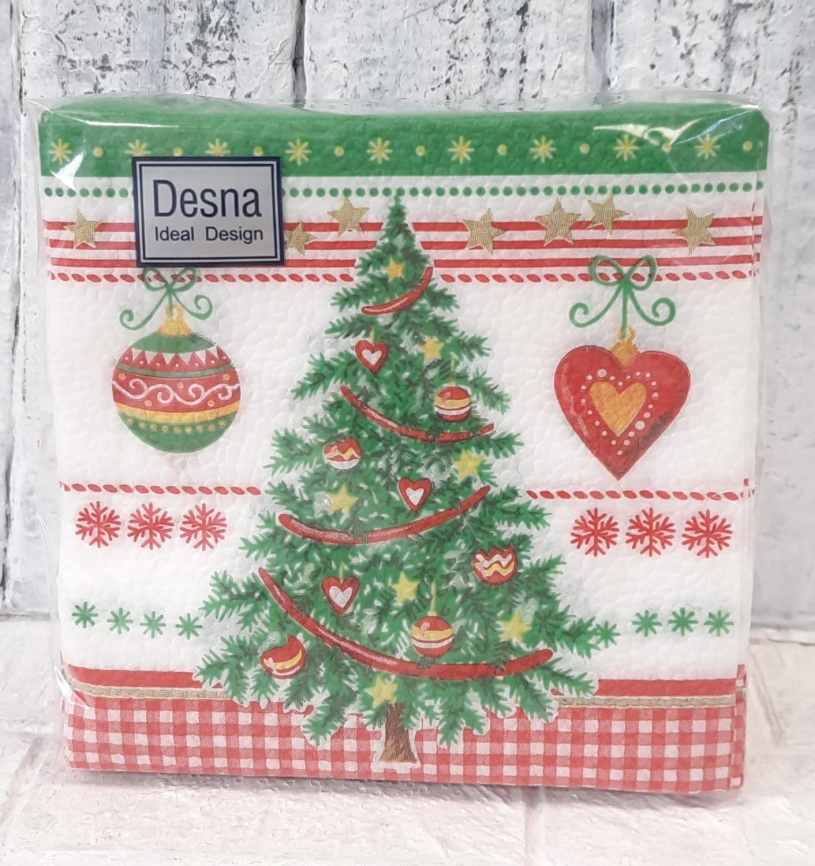 Салфетка "ДЕСНА" 40лист. 24*24 Новогодняя ель фото 1