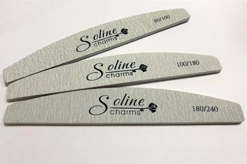 SOLINE Пилка капля широкая  серая 180/240 17,8см 50шт фото 1