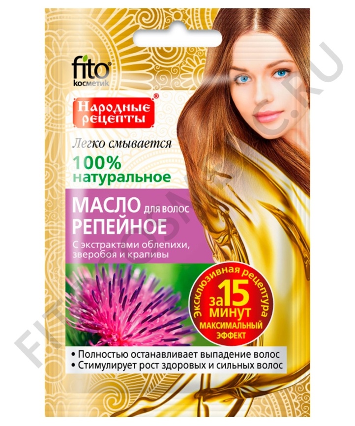 НР Масло д/вол.20мл Репейное+крапива+облепиха фото 1
